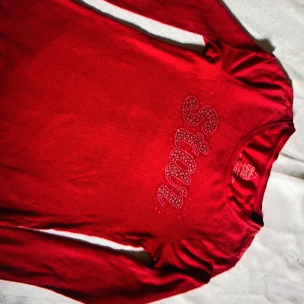 Bright long sleeve from sparkly rhinestone shirt